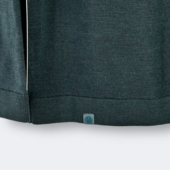 Lululemon New Venture Crewneck Sweater Mens Sz XS Heathered Storm Teal Green - Picture 2 of 6